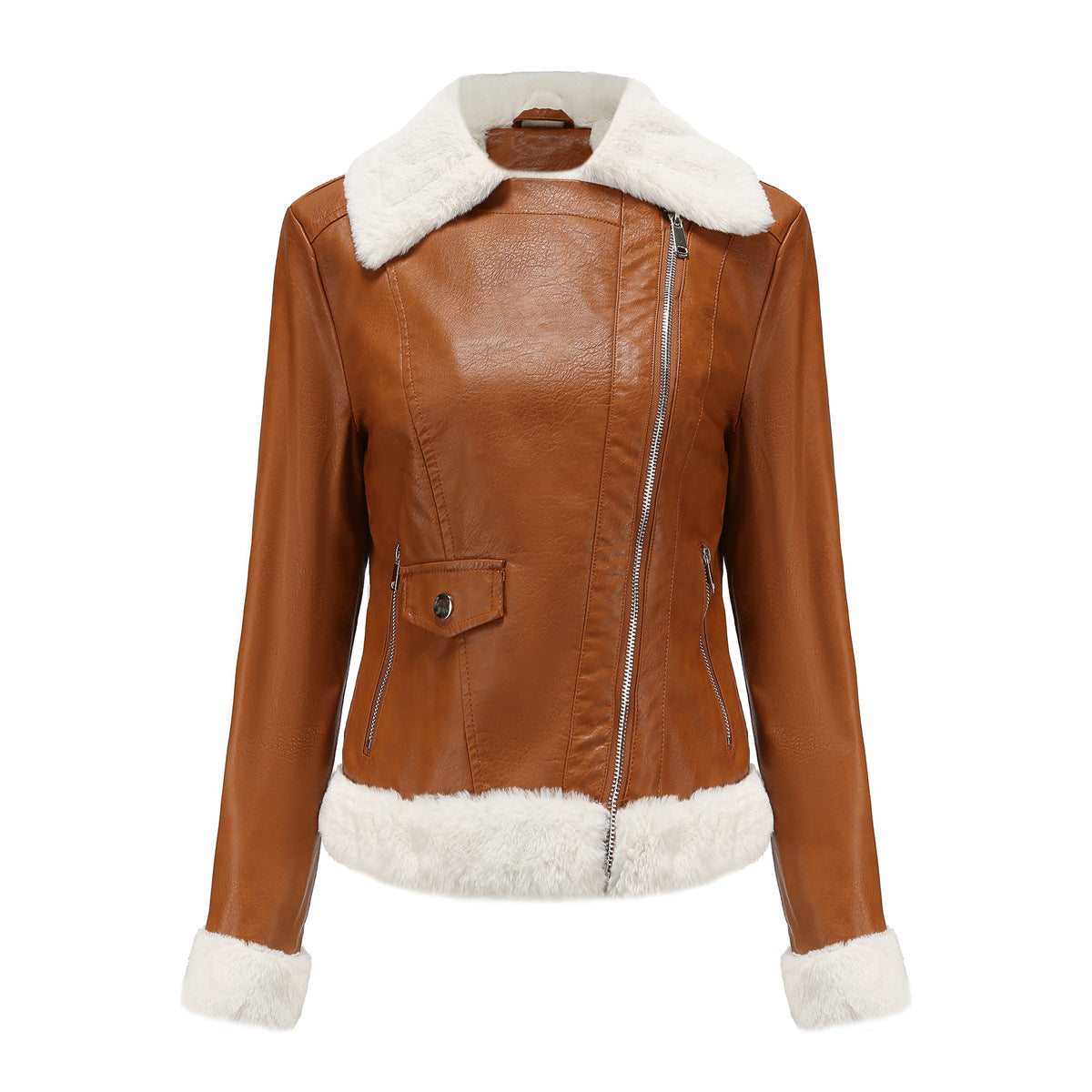 WW | Winterlederjacke mit Fleece-Futter