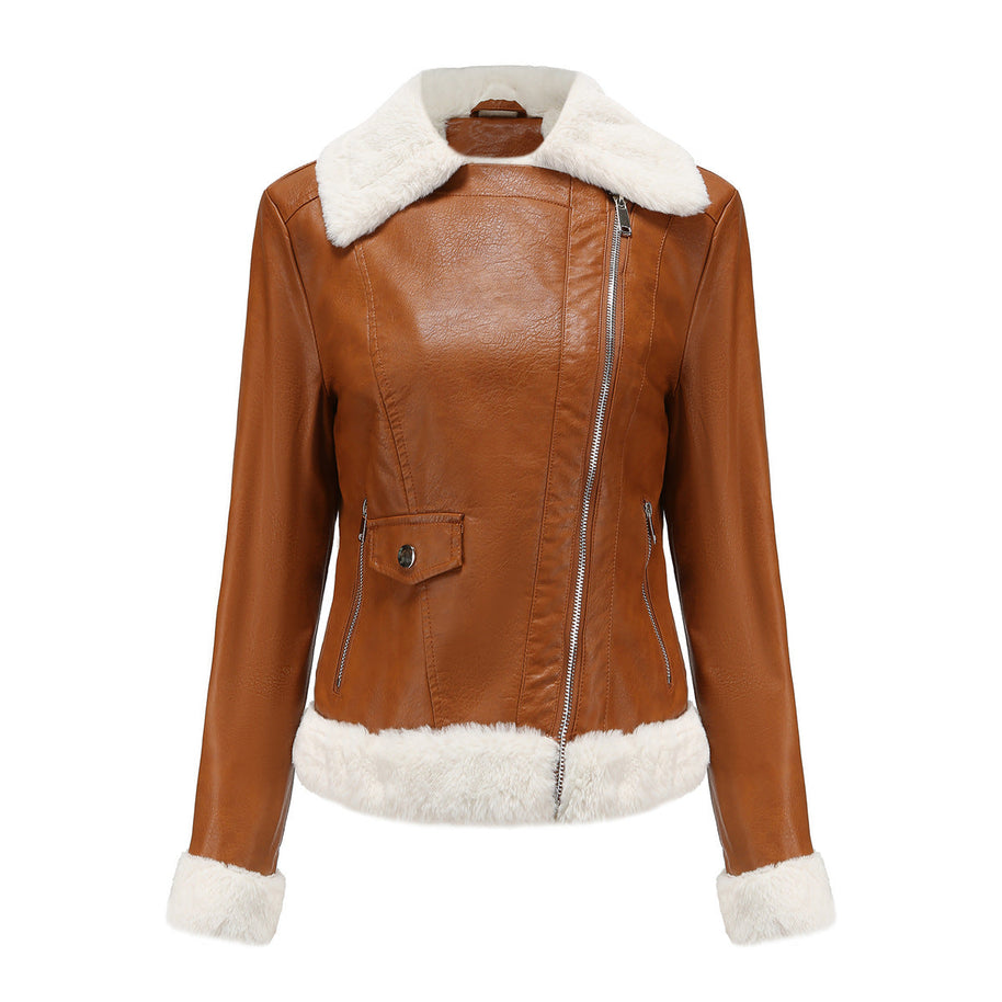 WW | Winterlederjacke mit Fleece-Futter