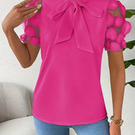 WW | Bluse mit Transparenten Puffärmeln