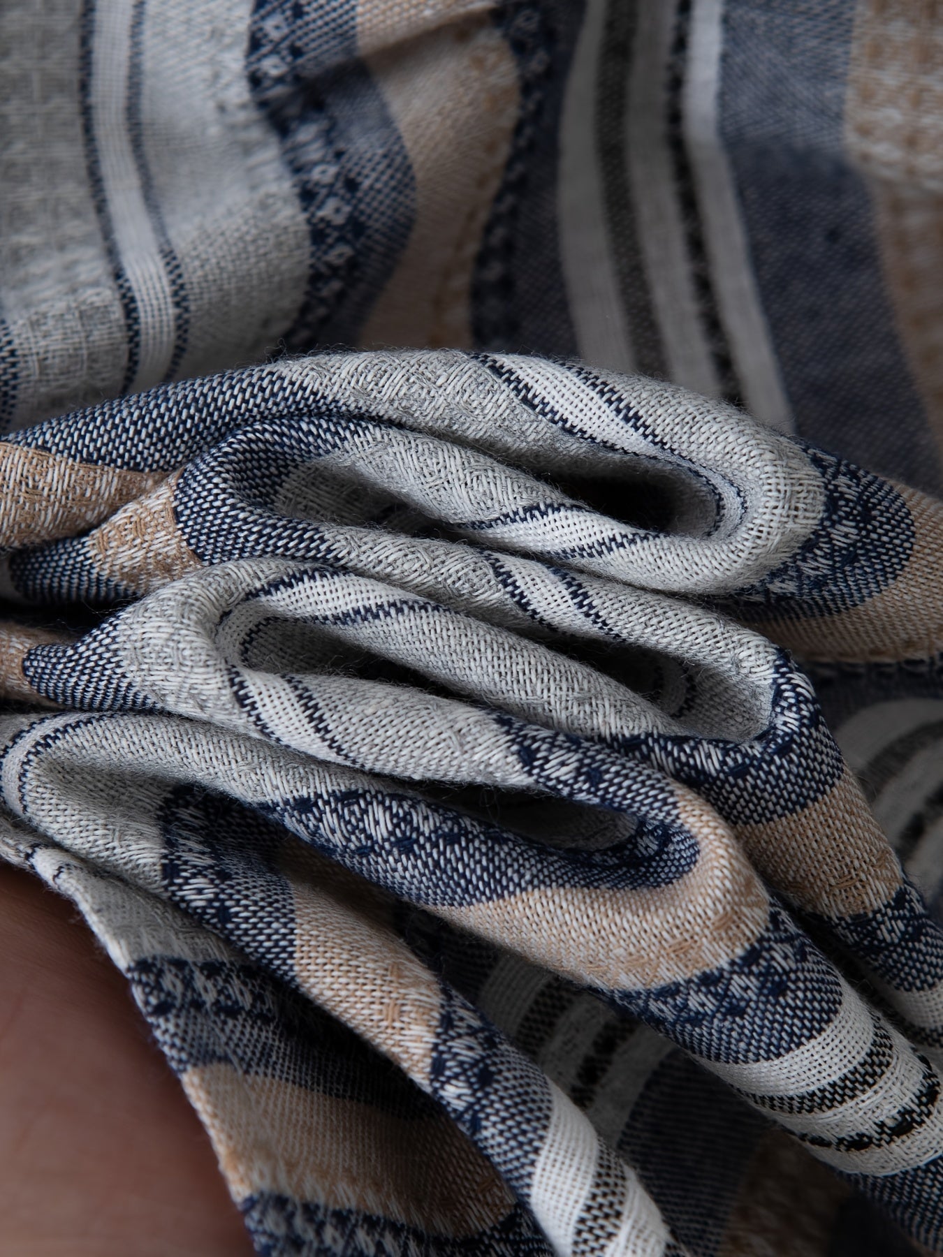 WW | Gestreiftes Baumwoll Leinen Herrenhemd für entspannte Looks