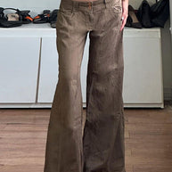 WW | Amerikanische Retro Low Waist Split Schlaghose