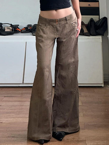 WW | Amerikanische Retro Low Waist Split Schlaghose