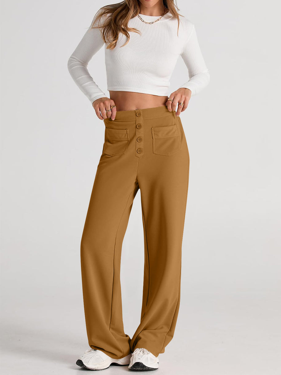 WW | Taille Weite Hose Mit Taschen Elegant Und Komfortabel