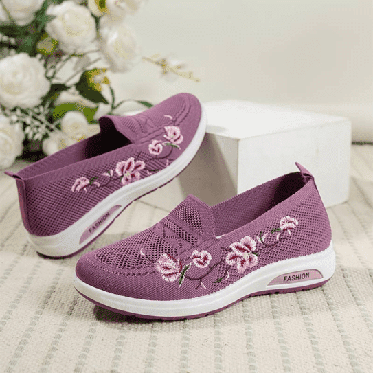 W&W Mode | Bequeme Blumen Orthopädie Schuhe Für Damen