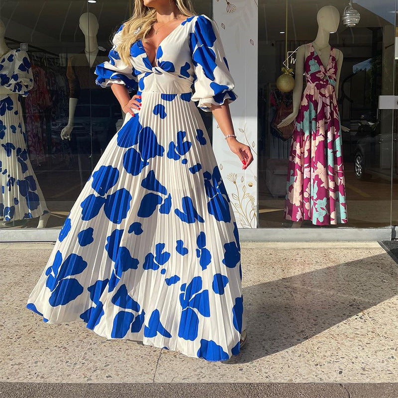 WW | Elegantes bedrucktes Kleid in modischer Passform
