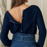 WW | grob gestrickter Cardigan-Pullover