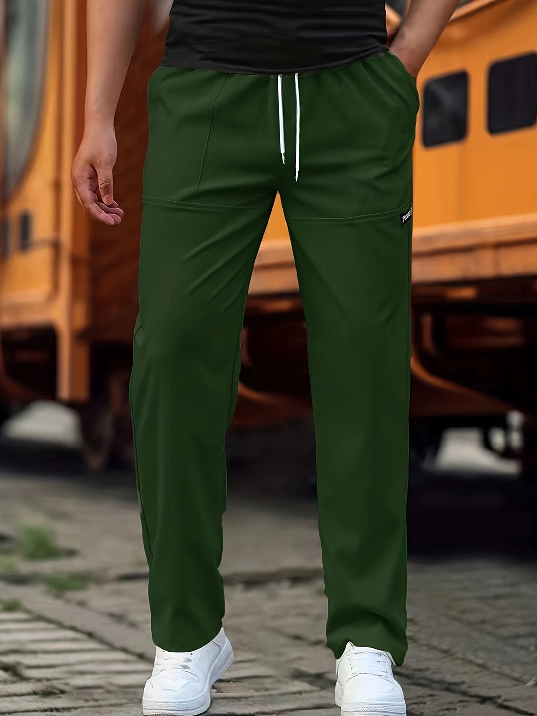 W&W Mode | Stilvolle Kordelzug Athletische Hosen Mit Taschen Für Herren