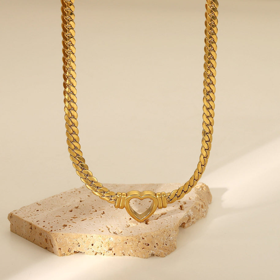 WW | Cuban Kette Herz Halskette