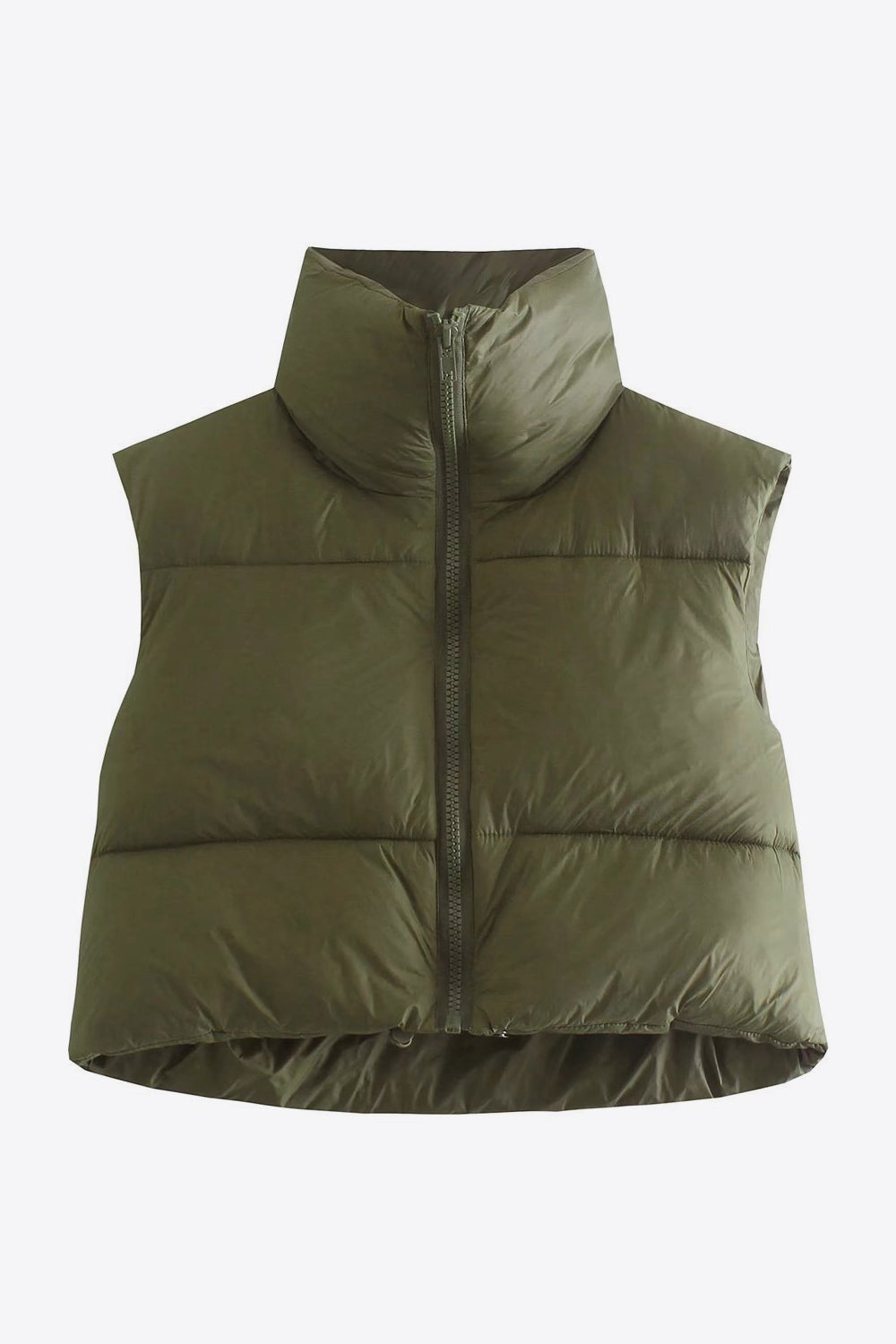 WW | Zip-Up Drawstring Puffer Weste