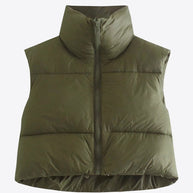 WW | Zip-Up Drawstring Puffer Weste
