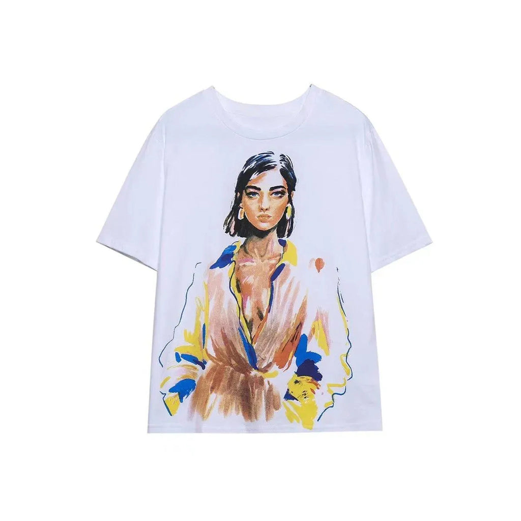 WW | bedrucktes damen t-shirt mit kurzen ärmeln