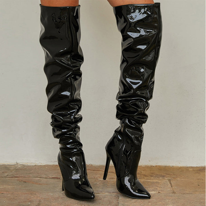 W&W Mode | Kniehohe Lange Stiefel Für Frauen Mit Super Hohem Absatz Für Partys