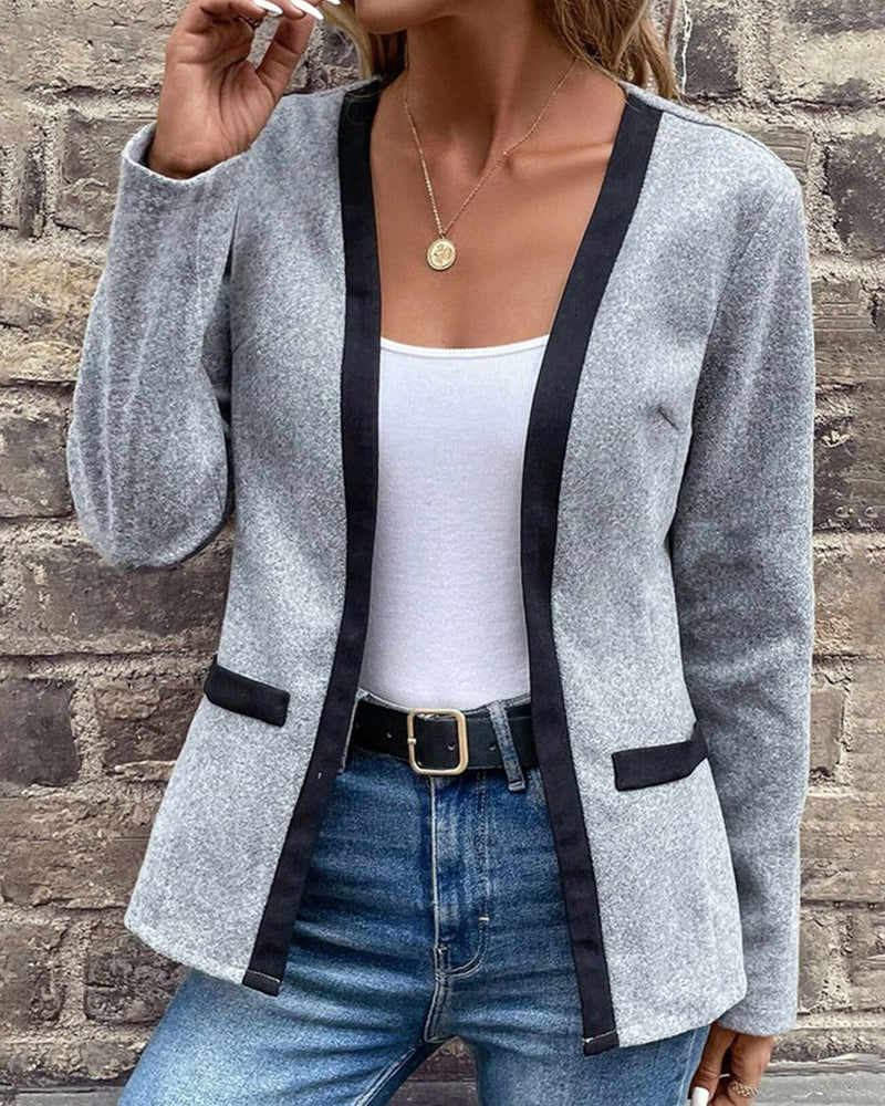 WW | Schicke Wintergraue Strickjacke für Frauen