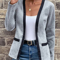 WW | Schicke Wintergraue Strickjacke für Frauen