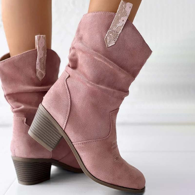 WW | Vintage-Stiefel Mit Klobigem Absatz