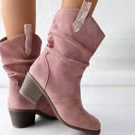 WW | Vintage-Stiefel Mit Klobigem Absatz