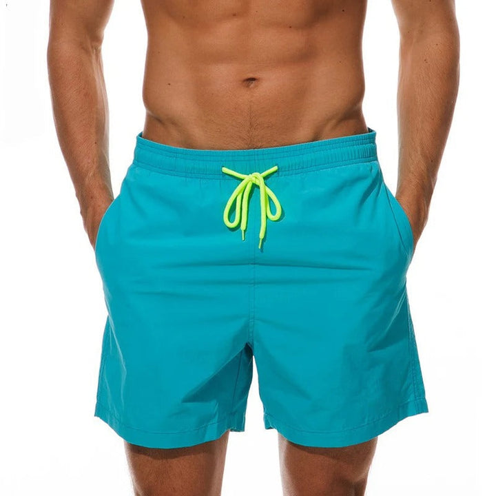 W&W Mode | Bade Bellevo Aron für Herren, Strandstil, einfarbige Farben