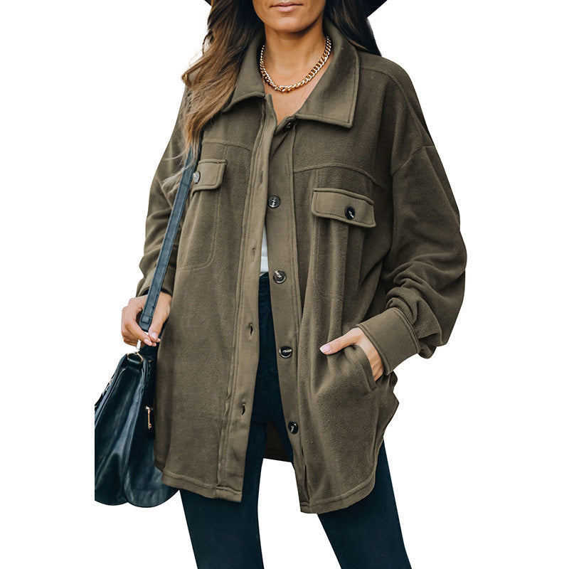 W&W Mode | Fleece-Knopf-Jacke