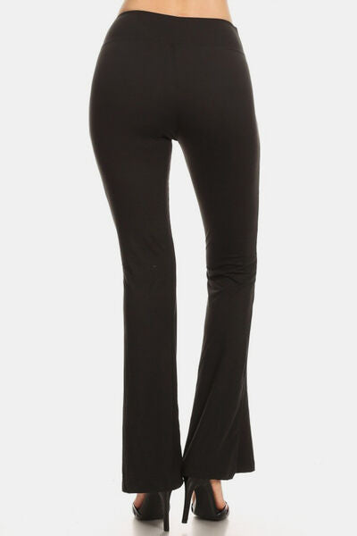 W&W Mode | Hohe Taille Ausgestellte Leggings Schwarz