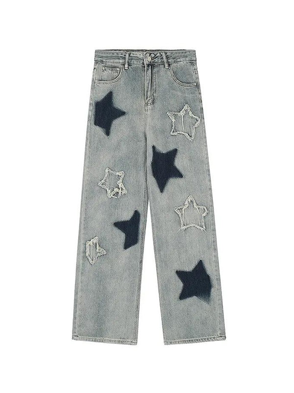 WW | Weinlese Stern Design Boyfriend Jeans