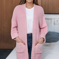 WW | Oversized-Strickweste mit Wickelärmeln Für Frauen