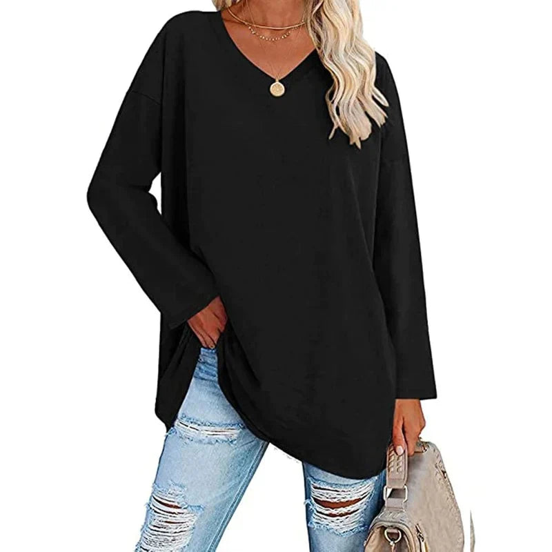 W&W Mode | V-Ausschnitt Gestrickter Top für Damen - Stilvoller und Bequemer Pullover