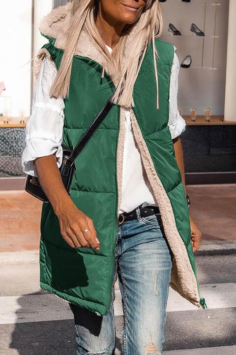 WW | Zip-Up Longline Hooded Vest