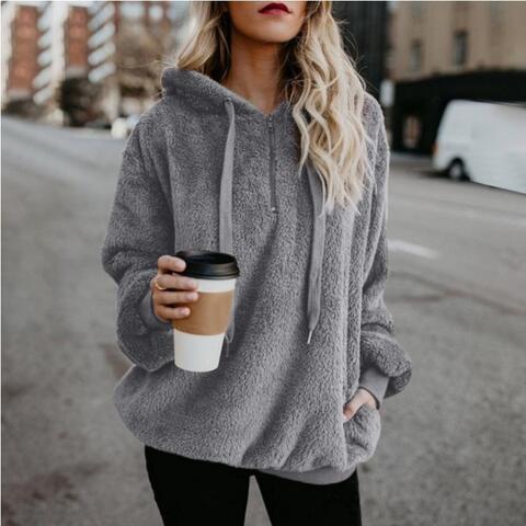 WOLFF | Casual Winter Warme Fluffy Hoodie für Frauen