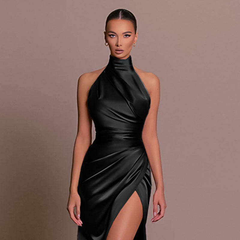 W&W | Vielseitiges ärmelloses Herbst Kragen Langes Kleid