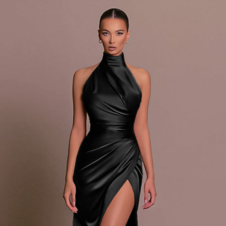 W&W Mode | Vielseitiges ärmelloses Herbst Kragen Langes Kleid