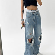 WW Damenjeans mit zerrissenen
