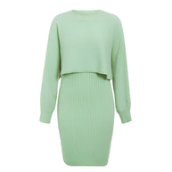 WW | 2|Teiliges Strickkleid Mit Flügelärmeln