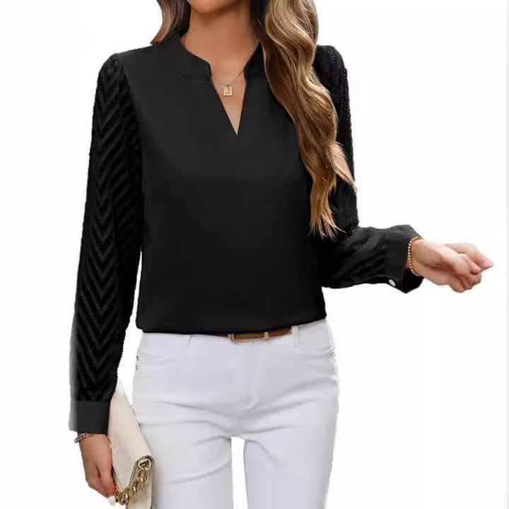 W&W Mode | Elegantes Chiffon Top Mit V-ausschnitt