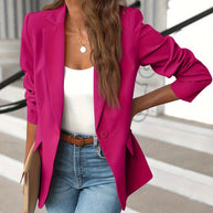 WW | Stilvolle Herbst Klassische Business Blazer mit Seitentaschen für Frauen