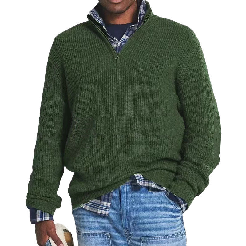 WW | Herren Pullover Mit Halbem Reißverschluss