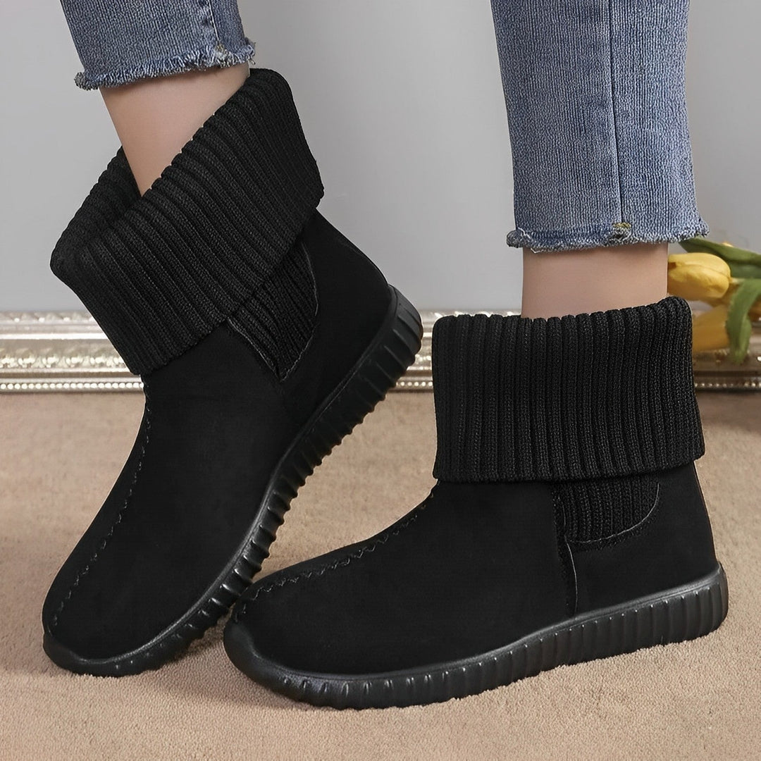 W&W Mode | Flache Und Gestrickte Stiefeletten
