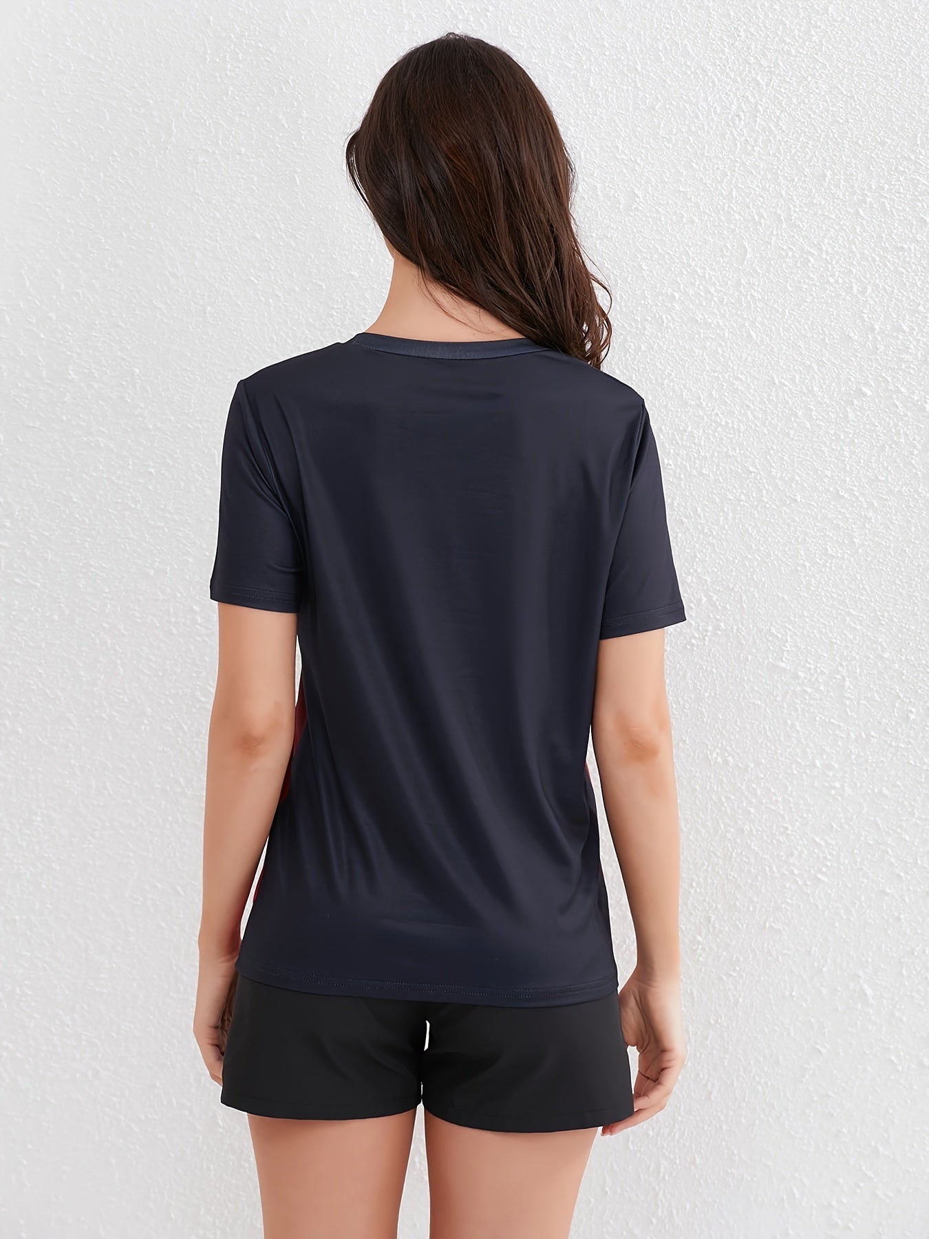 WW | Damen Ombre Sport T-shirt Mit Kurzen Ärmeln