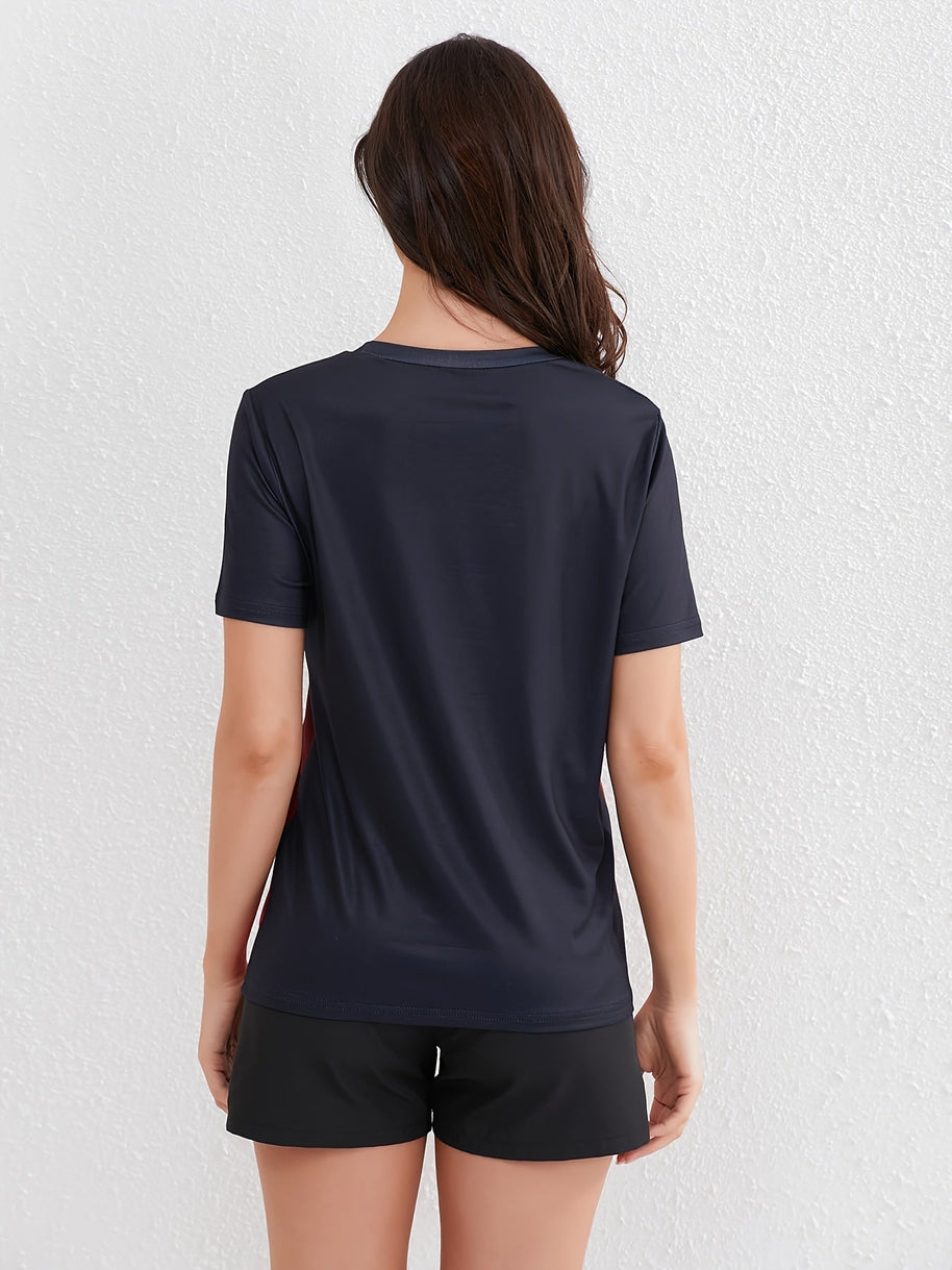 WW | Damen Ombre Sport T-shirt Mit Kurzen Ärmeln