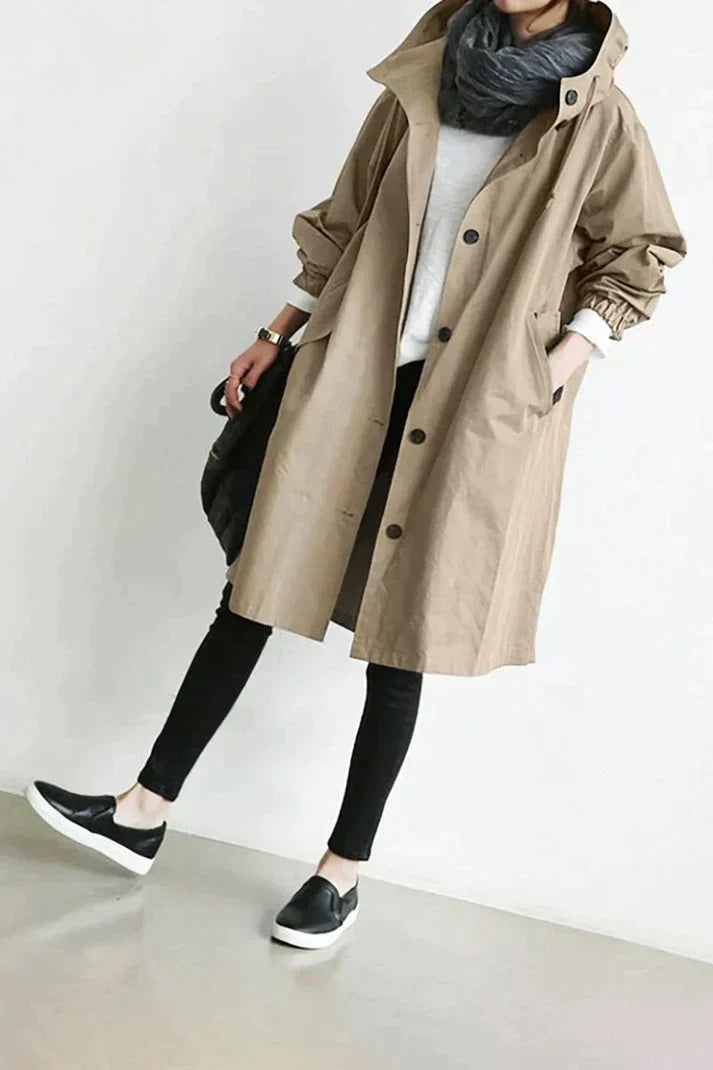 W&W Mode - Damen oversized leichter Trenchcoat für entspannten Chic