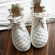 WW | Retro Künstlerisch Echtes Leder Damen Schuhe