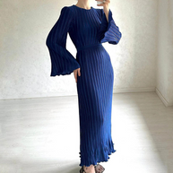 WW | Sophisticated Plissé Maxikleid für Damen