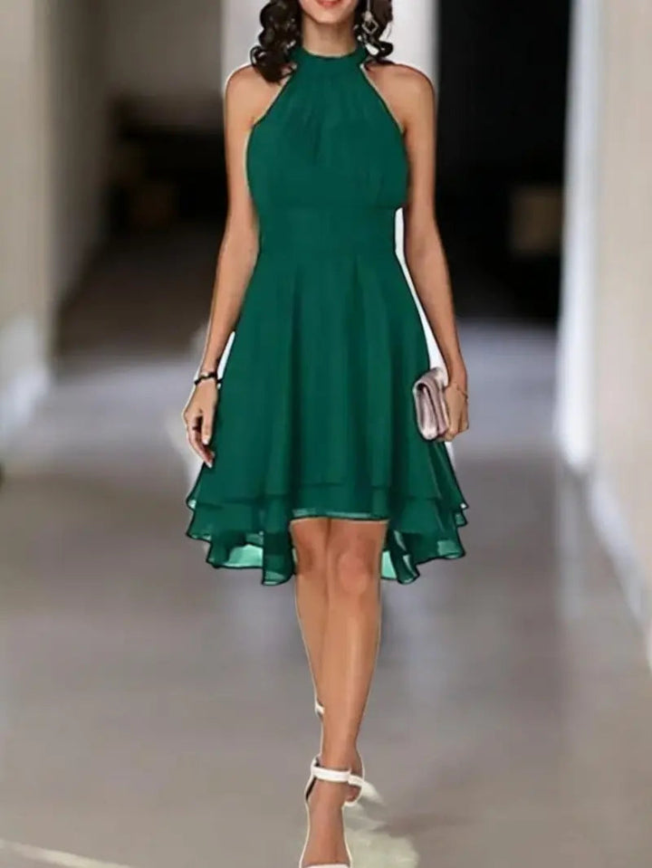 W&W Mode | Elegante Ärmelloses Chiffon Kleid