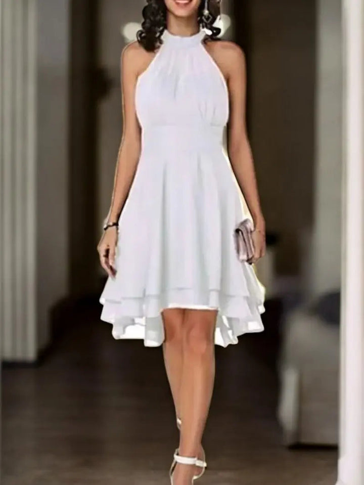 W&W Mode | Elegante Ärmelloses Chiffon Kleid
