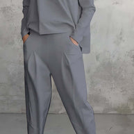 WW | Hosenanzug Mit Langen Ärmeln Für Frauen, Unregelmäßiges Design