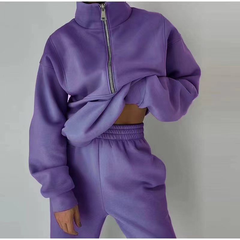 W&W Mode | teiliges sportliches Set - trendige Damen Sweatjacke mit Jogginghose