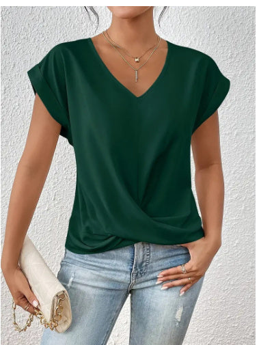W&W Mode Damen-T-Shirt – Unregelmäßiger Schnitt