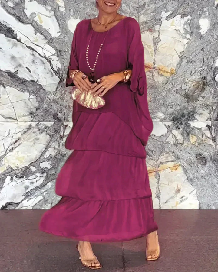 W&W Mode | Elegantes Maxikleid mit Tiefem Ausschnitt