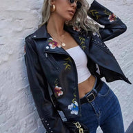WW | Damen Retro Blumenmuster Jacke