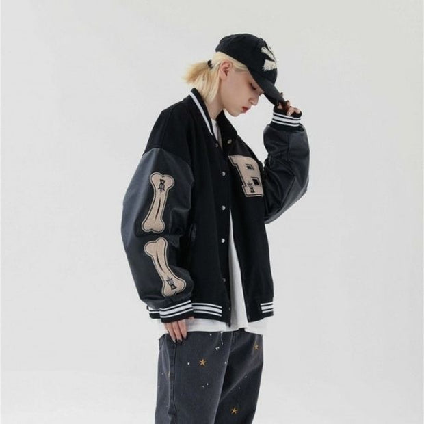 WW | Varsity Streetwear Bomberjacke mit bestickten Patches