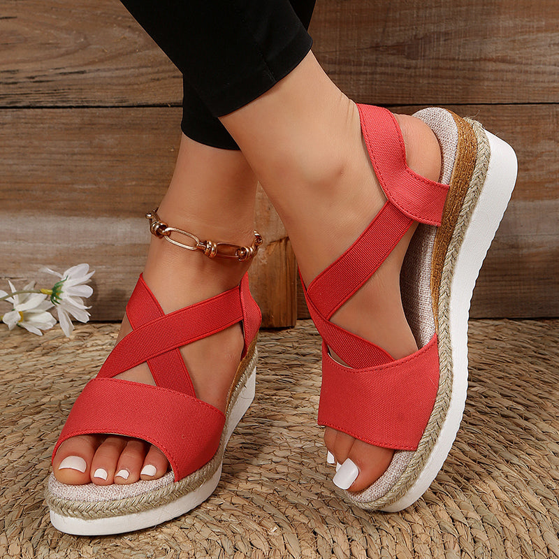 W&W Mode | Keilsandalen Mit Kreuzriemen Für Damen